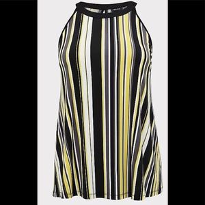 Torrid Multi Stripe Studio Knit Goddess tank